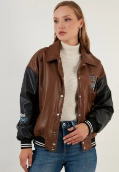 LELA Loose Fit - Giacca In Similpelle - Brown -Lela a6a3fc3543c745eabf08b7964ea4e6a4