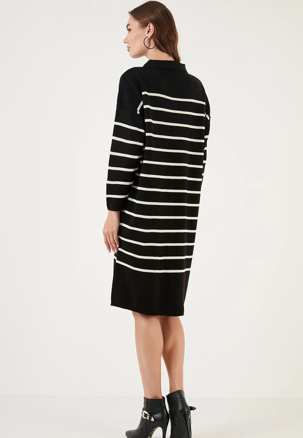 LELA Abito In MagliaBlack/Light Stone Donna Vestiti L6S21C02K-Q11 3 LELA Abito In MagliaBlack/Light Stone Donna Vestiti L6S21C02K-Q11 - immagine 3