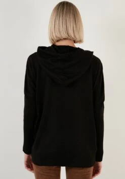 LELA Regular FitFelpa Con CappuccioBlack Donna Maglieria L6S21I033-Q11 -Lela a75a455775bd46db8eec6e221fc8ac61