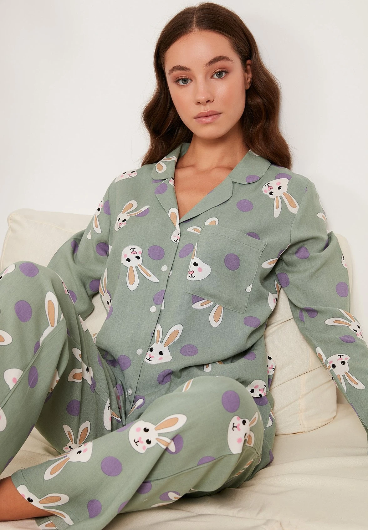 LELA SetPigiamaGreen Donna Intimo Notte E Loungewear L6S81P007-M11 1 LELA SetPigiamaGreen Donna Intimo Notte E Loungewear L6S81P007-M11