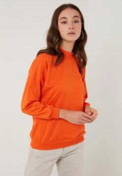 LELA Regular FitFelpaOrange Color Donna Felpe L6S21J00D-H11 -Lela ad168f65ea8e47a9bdd2cc1467c9fbb2