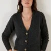 LELA Regular Fit - Cardigan - Anthracite