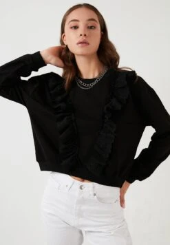 LELA Regular FitFelpaBlack Donna Felpe L6S21J00L-Q11 -Lela b0f1596678cd49ab93760bbdd91c473d