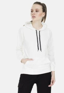 LELA Slim FitFelpa Con CappuccioEcru Donna Felpe L6S21J000-B11 -Lela b277c4beb11f45caa616ac383aabb83f