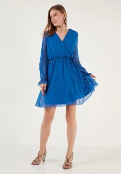 LELA Mini- Vestito Estivo - Blue -Lela b2b39c5cb30a414f9ed66778fda3dd60