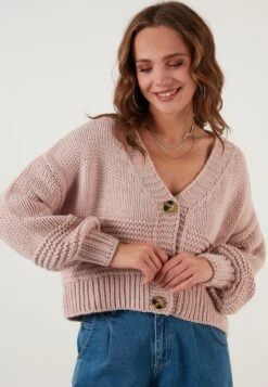 LELA Regular FitCardiganPowder Pink Donna Maglieria L6S21I02I-J11