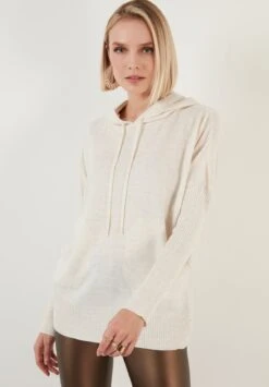 LELA Regular FitFelpa Con CappuccioEcru Donna Maglieria L6S21I033-A11 9 LELA Regular FitFelpa Con CappuccioEcru Donna Maglieria L6S21I033-A11 -Lela b317d120915946af9aa7b759e42d2d1c