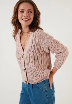 LELA Regular Fit - Cardigan - Powder Pink 7 LELA Regular Fit - Cardigan - Powder Pink -Lela b785bfa45b2f41bf9590d4b1be4b8985