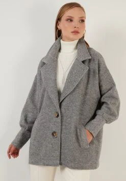 LELA Loose Fit - Cappotto Corto - Grey