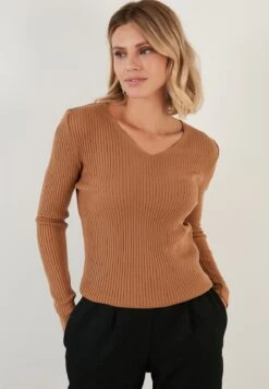 LELA Regular FitMaglioneCaramel Donna Maglieria L6S21I03D-O11