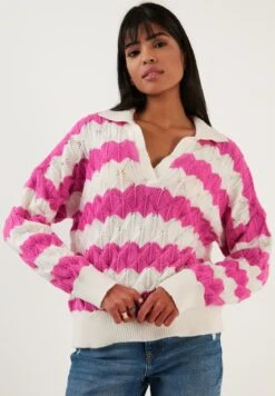 LELA Polo - Ecru/Fuchsia -Lela ba36544580fd4bfdb58df4b304ce2c2b