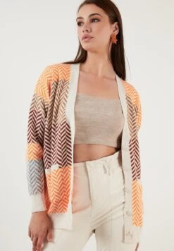 LELA Regular Fit - Cardigan - Orange -Lela ba4636b35b9049ad9e518fe26f9d3119