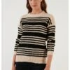 LELA Regular FitMaglioneBeige Black Donna Maglieria L6S21I02O-Q11
