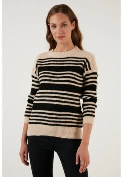 LELA Regular FitMaglioneBeige Black Donna Maglieria L6S21I02O-Q11