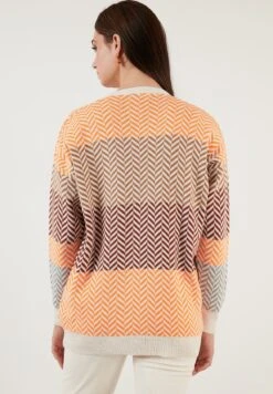 LELA Regular Fit - Cardigan - Orange -Lela c1e6413cb5de43bab4bb8c2d0ecee694