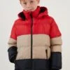 LELA Removable Hooded InflatableCappotto InvernaleRed-Stone Colored-Navy Blue Bambini Abbigliamento Outwear L6S26L000-G12