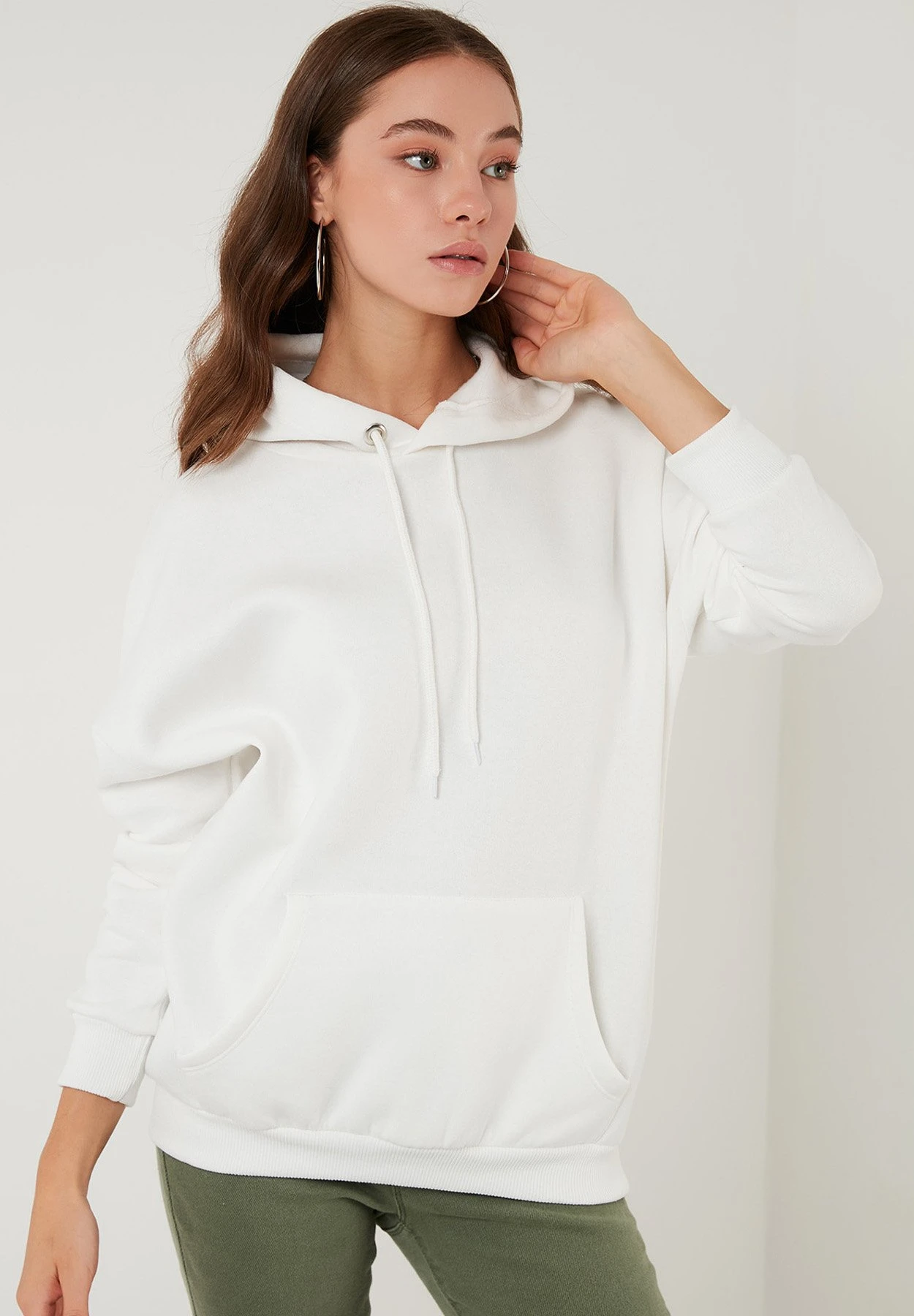 LELA Regular Fit - Felpa Con Cappuccio - Ecru 4 LELA Regular Fit - Felpa Con Cappuccio - Ecru - immagine 4