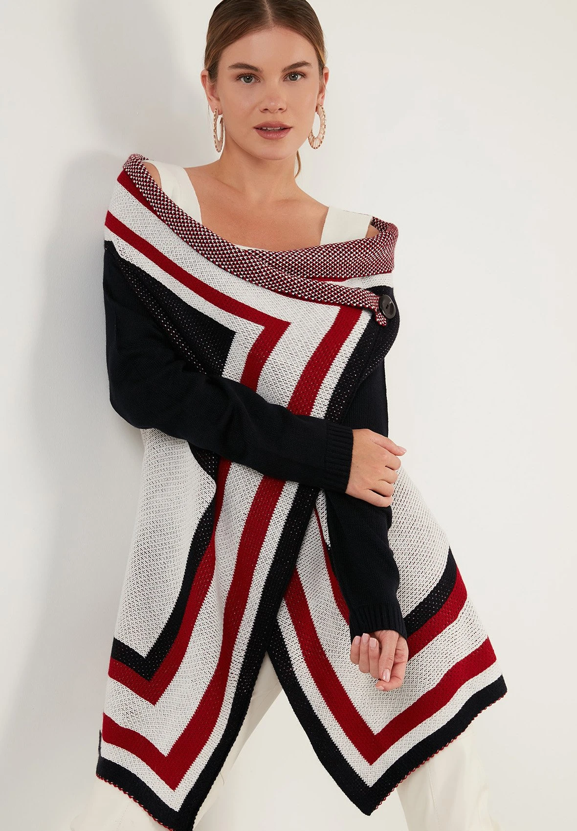 LELA Regular FitCardiganDblue/Ecru/Red Donna Maglieria L6S21I04D-K11 5 LELA Regular FitCardiganDblue/Ecru/Red Donna Maglieria L6S21I04D-K11 - immagine 5