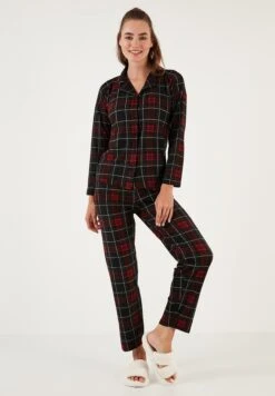 LELA Regular FitPigiamaAnthracite Red Donna Intimo Notte E Loungewear L6S81P00S-Q12