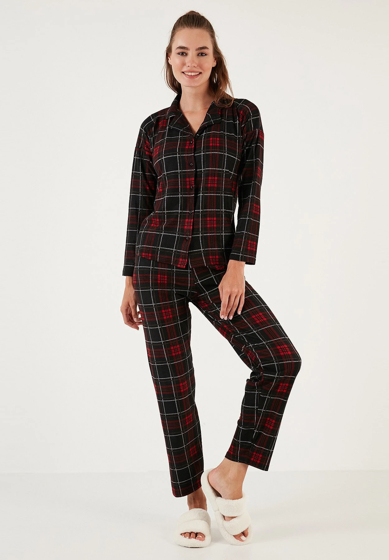 LELA Regular FitPigiamaAnthracite Red Donna Intimo Notte E Loungewear L6S81P00S-Q12 1 LELA Regular FitPigiamaAnthracite Red Donna Intimo Notte E Loungewear L6S81P00S-Q12