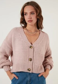 LELA Regular FitCardiganPowder Pink Donna Maglieria L6S21I02I-J11 -Lela c82f7ec61e4a4e31b42c74d08c651a2a