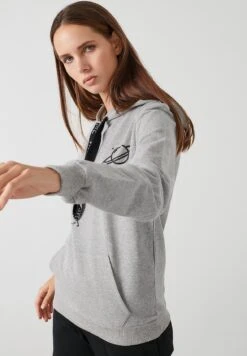 LELA Slim FitFelpa Con CappuccioGrey Donna Felpe L6S21J006-C11 -Lela c86380a1e9f048daab942712e510e183