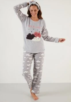 LELA Regular FitPigiamaGrey Donna Intimo Notte E Loungewear L6S81P003-C11 10 LELA Regular FitPigiamaGrey Donna Intimo Notte E Loungewear L6S81P003-C11 -Lela c8c4484f19034ec4a92cb47d514d24fa