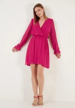 LELA Mini Vestito EstivoFuchsia Donna Vestiti L6S21C00B-J12 6 LELA Mini Vestito EstivoFuchsia Donna Vestiti L6S21C00B-J12 -Lela c9a42f32b04d4acf80856fb9a7424b12