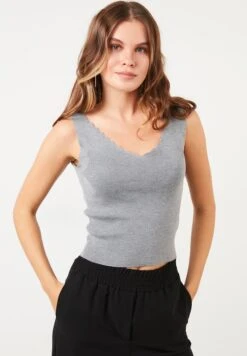 LELA Regular FitTopGrey Donna T-shirt E Top L6S21D01T-C11