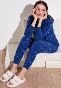 LELA SetPigiamaDark Blue Donna Intimo Notte E Loungewear L6S81P00V-K11 -Lela ca427f25dc4e496fb8f5faa15ab35679
