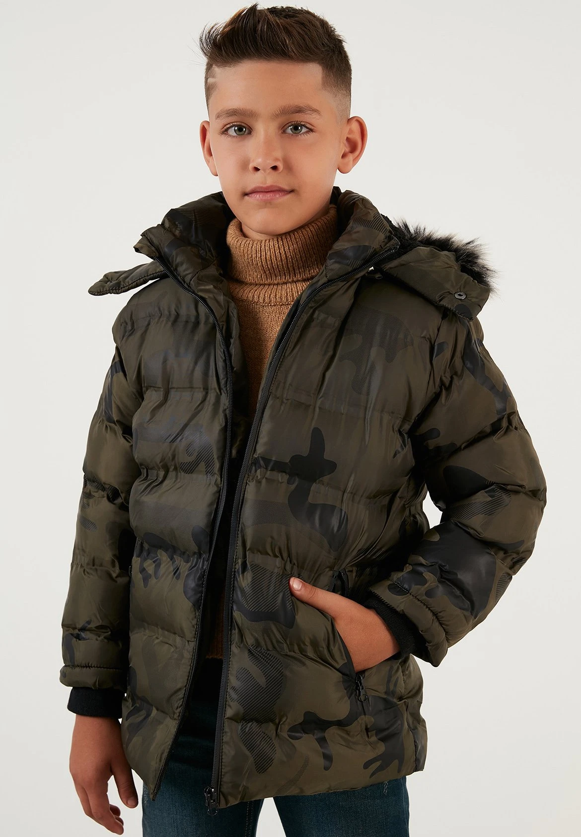 LELA Cappotto InvernaleKhaki Bambini Abbigliamento Outwear L6S24L00J-N11 6 LELA Cappotto InvernaleKhaki Bambini Abbigliamento Outwear L6S24L00J-N11 - immagine 6