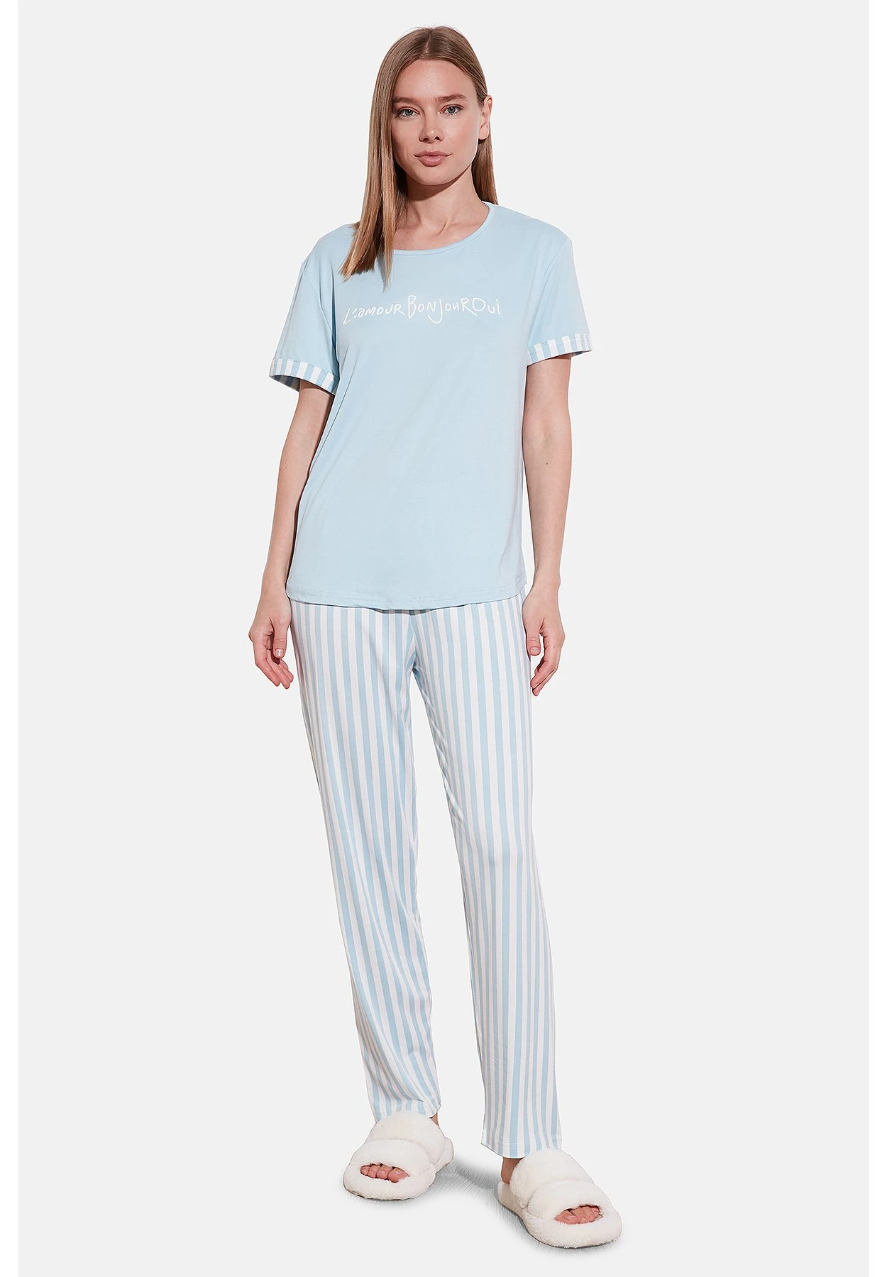 LELA Soft Touch SetPigiamaBlue Donna Intimo Notte E Loungewear L6S81P00R-K11 1 LELA Soft Touch SetPigiamaBlue Donna Intimo Notte E Loungewear L6S81P00R-K11