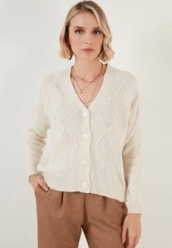 LELA CardiganEcru Donna Maglieria L6S21I03R-A11