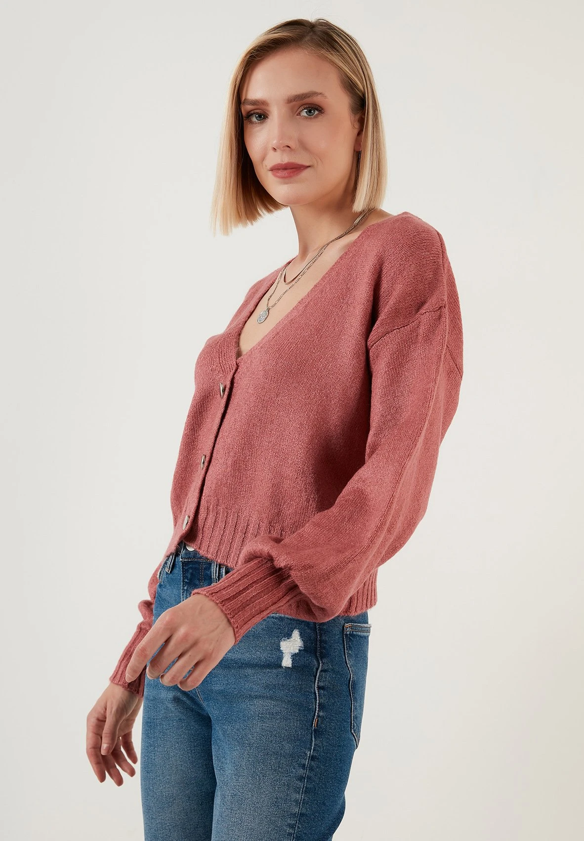 LELA Cardigan - Dusty Rose 5 LELA Cardigan - Dusty Rose - immagine 5