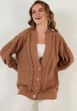 LELA CardiganCamel Donna Maglieria L6S21I02L-B11