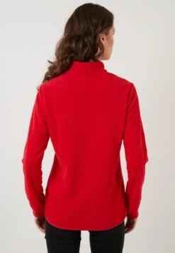 LELA Slim Fit - Felpa In Pile - Red -Lela da5ca838a1cc4d088a89b0171be30499