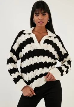 LELA PoloEcru/Black Donna T-shirt E Top L6S21I05G-Q11