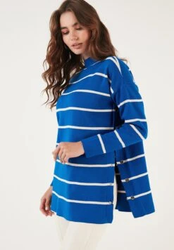 LELA Maglione - Royal Blue/Cream -Lela dceb4a55fdd14bbc9e595cc53cda917e