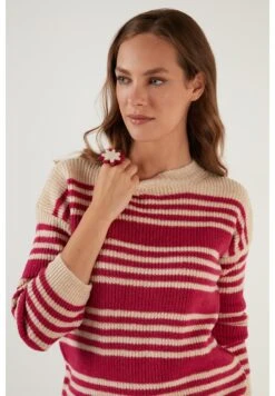 LELA Regular FitMaglioneBeige Fuchsia Donna Maglieria L6S21I02O-J11 -Lela dd7f8e7d6dae425fb13467d4c2f9dba9