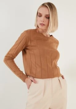 LELA Regular FitMaglioneCaramel Donna Maglieria L6S21I03Y-O11 -Lela de6cbc62c1854689b424f3c213f527ee