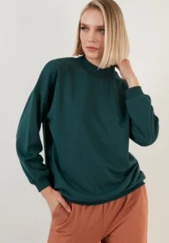 LELA Regular FitFelpaDark Green Melange Donna Felpe L6S21J00D-M13 -Lela dec5d2466ac349f6864e5fd0a8a1ba3c