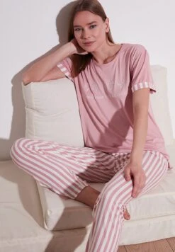 LELA Soft Touch SetPigiamaPowder Pink Donna Intimo Notte E Loungewear L6S81P00R-J11 -Lela e007c58d01534e01b2753c1dbdca7036