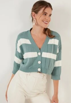 LELA Regular Fit - Cardigan - Light Green -Lela e05951fb1f2f41f9adc68ddb34f67ec4
