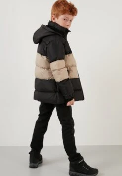 LELA Removable Hooded InflatableCappotto InvernaleBlack-Stone Color-Black Bambini Abbigliamento Outwear L6S26L000-Q11 -Lela e16395c19cbe4769a2bb866344f29a5d