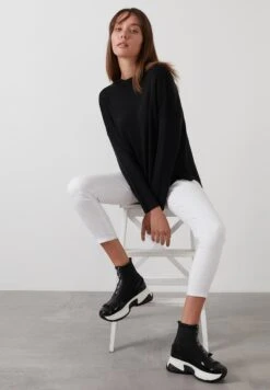 LELA Long Back MaglioneBlack Donna Maglieria L6S21I00H-Q11 -Lela e16a7177f1af44c59ba9205ccbb4175a