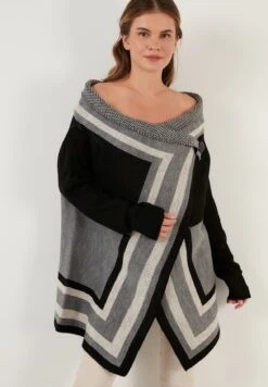 LELA Regular Fit - Cardigan - Black/Grey/Mink -Lela e222b5de6def4fd69516d590d6040f38