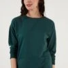 LELA Regular FitFelpaDark Green Melange Donna Felpe L6S21J00H-M12