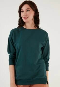 LELA Regular FitFelpaDark Green Melange Donna Felpe L6S21J00H-M12