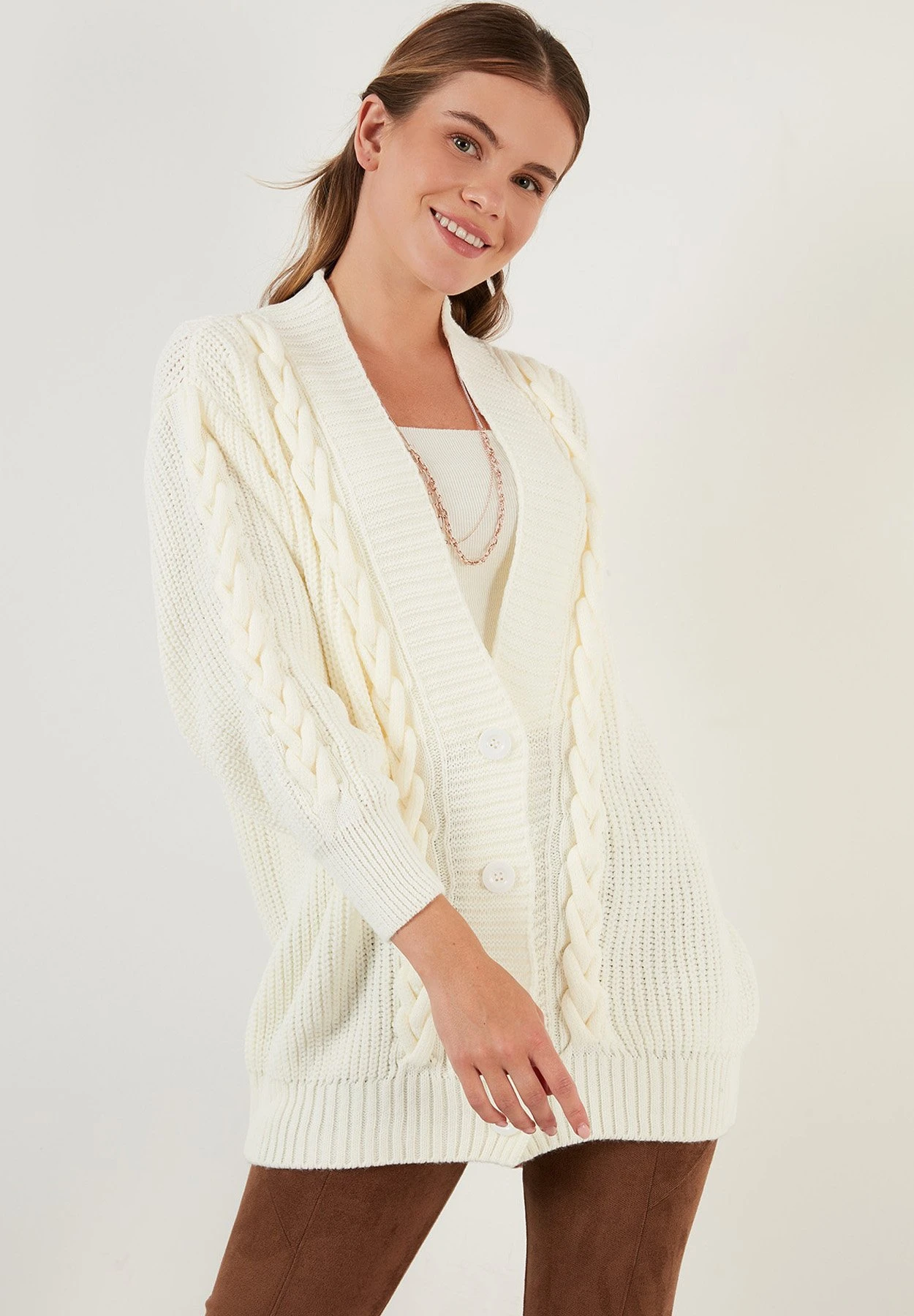 LELA Cardigan - Ecru 2 LELA Cardigan - Ecru - immagine 2