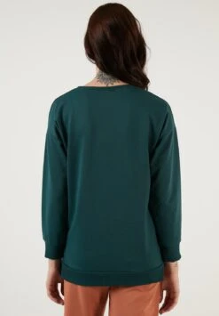 LELA Regular FitFelpaDark Green Melange Donna Felpe L6S21J00H-M12 -Lela e36f3e95a07545d68ba26561e694e60f